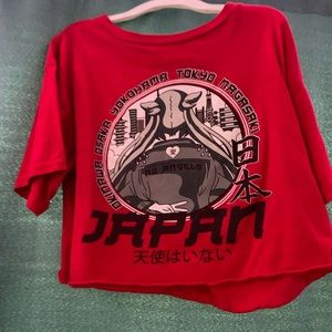 Red Japan Cropped Top Women’s Large